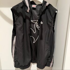 Le Coq Sportif zip up vest with hood - size M